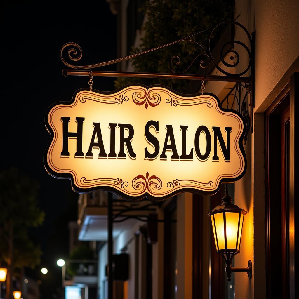 Bang hiệu hair salon tại quận Cầu Giấy, Hà Nội