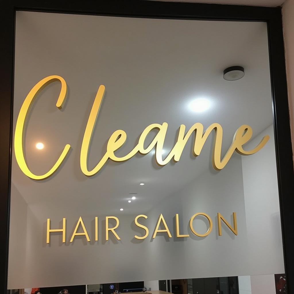 Mẫu bang hiệu salon tóc đẹp hiện đại