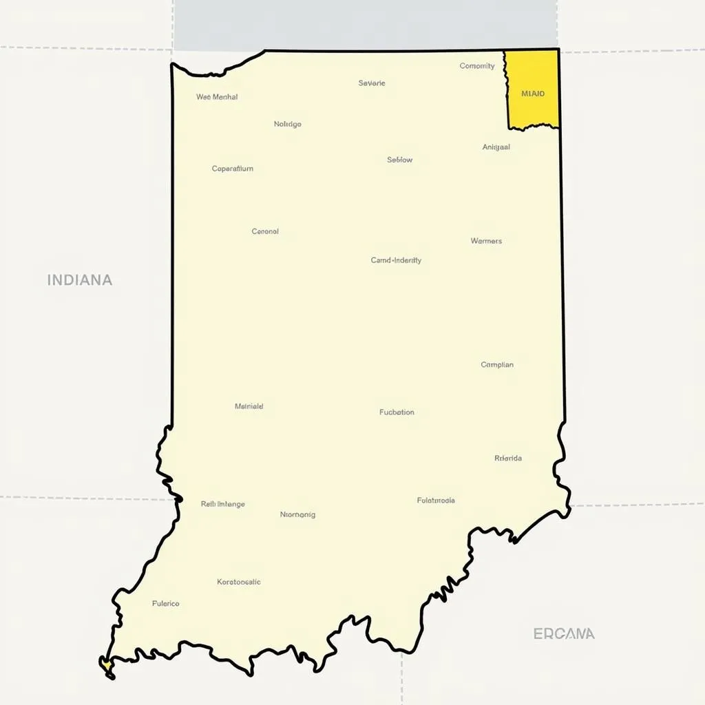 Bản đồ bang Indiana