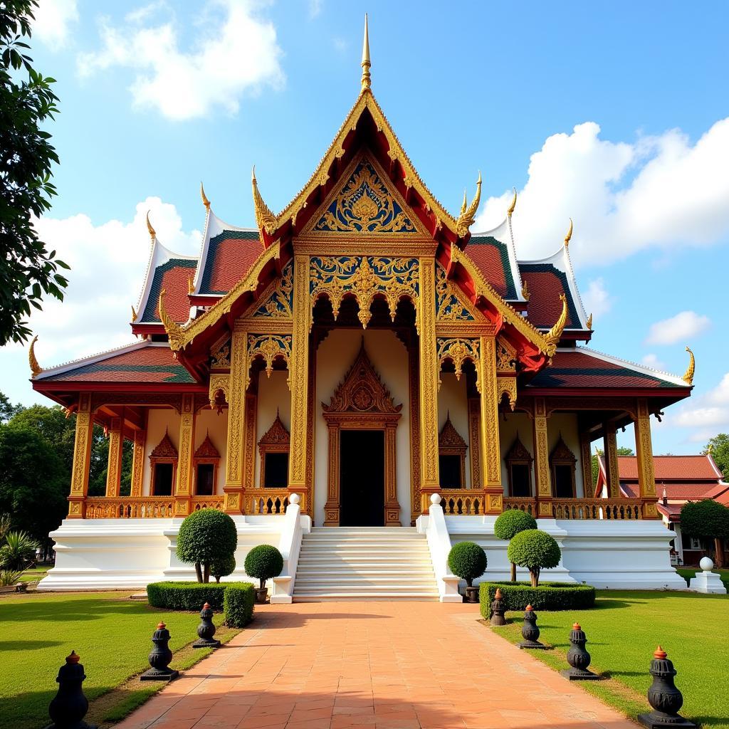 Chùa cổ kính ở Bang Kaeo Bang Phli Samut Prakan 10540 Thailand