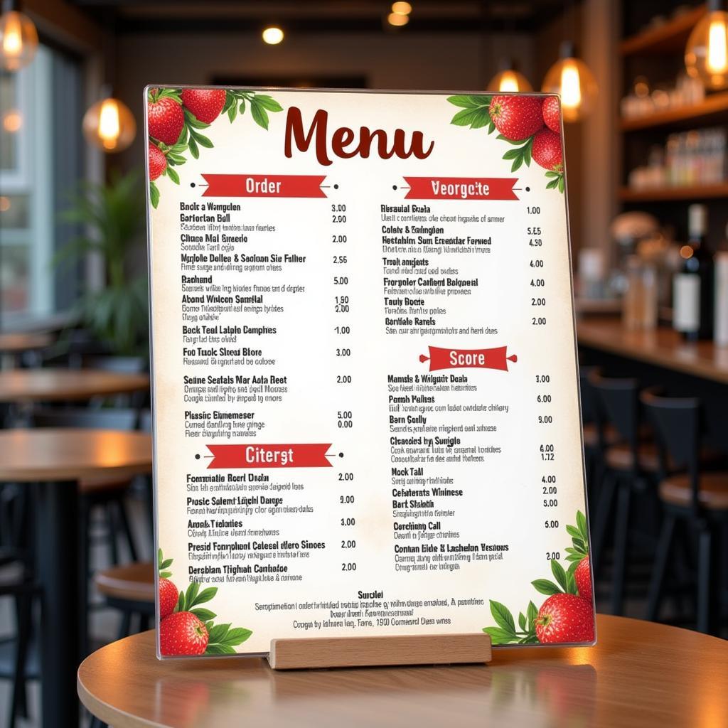 Bang Menu Mica Đẹp