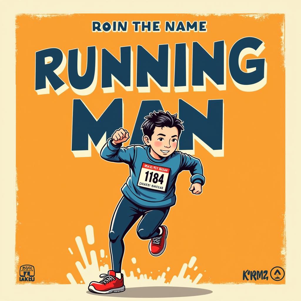 Mẫu Bảng Tên Running Man Phong Cách Hàn Quốc