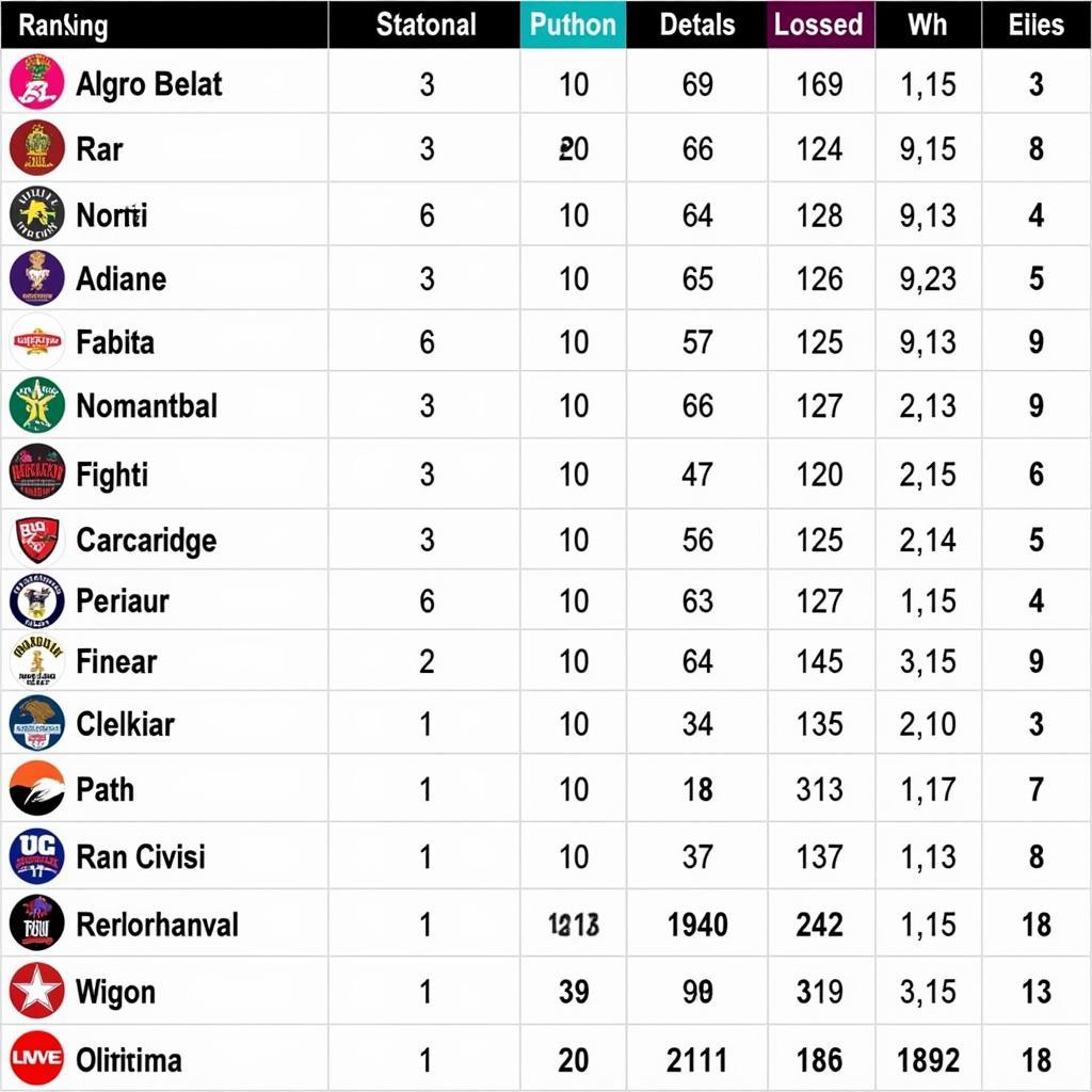 Bảng Xếp Hạng Giải Úc Cricket - Big Bash League