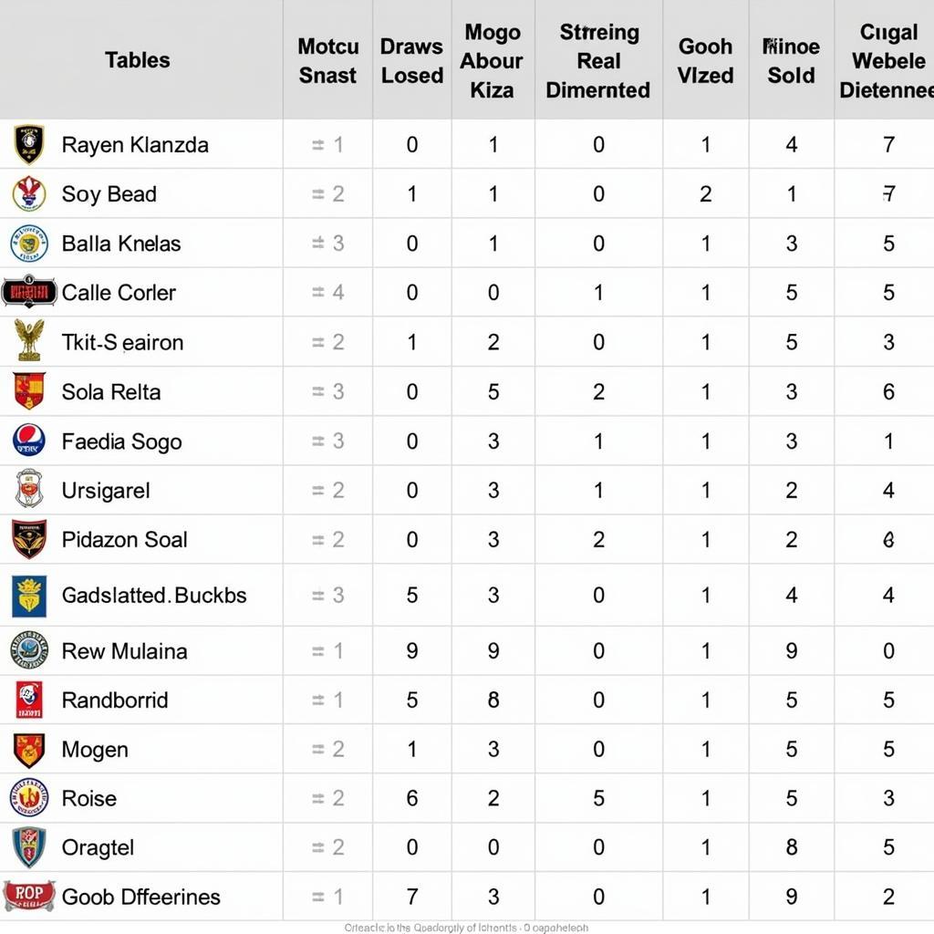 Bảng xếp hạng Malaysia Premier League