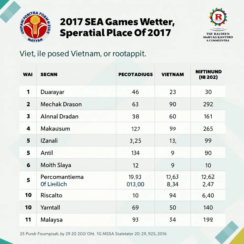 Bảng xếp hạng SEA Games 2017 - Việt Nam giành vị trí Á quân