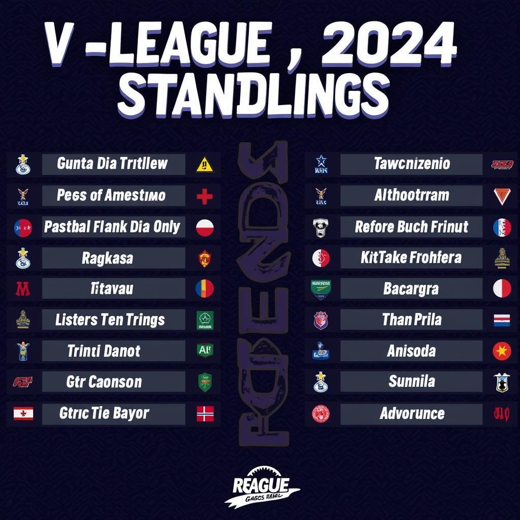 Bảng xếp hạng V-League 2024