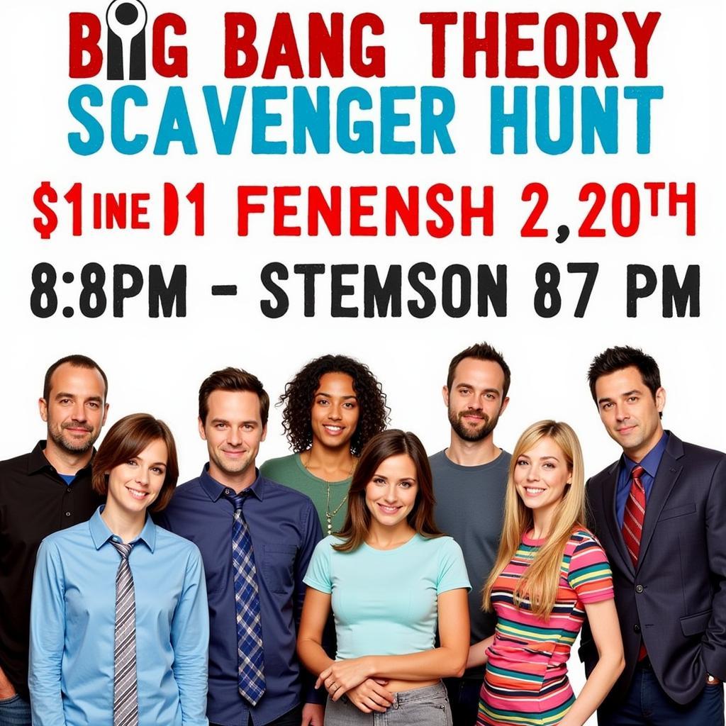 Poster quảng cáo Big Bang Theory Scavenger Hunt