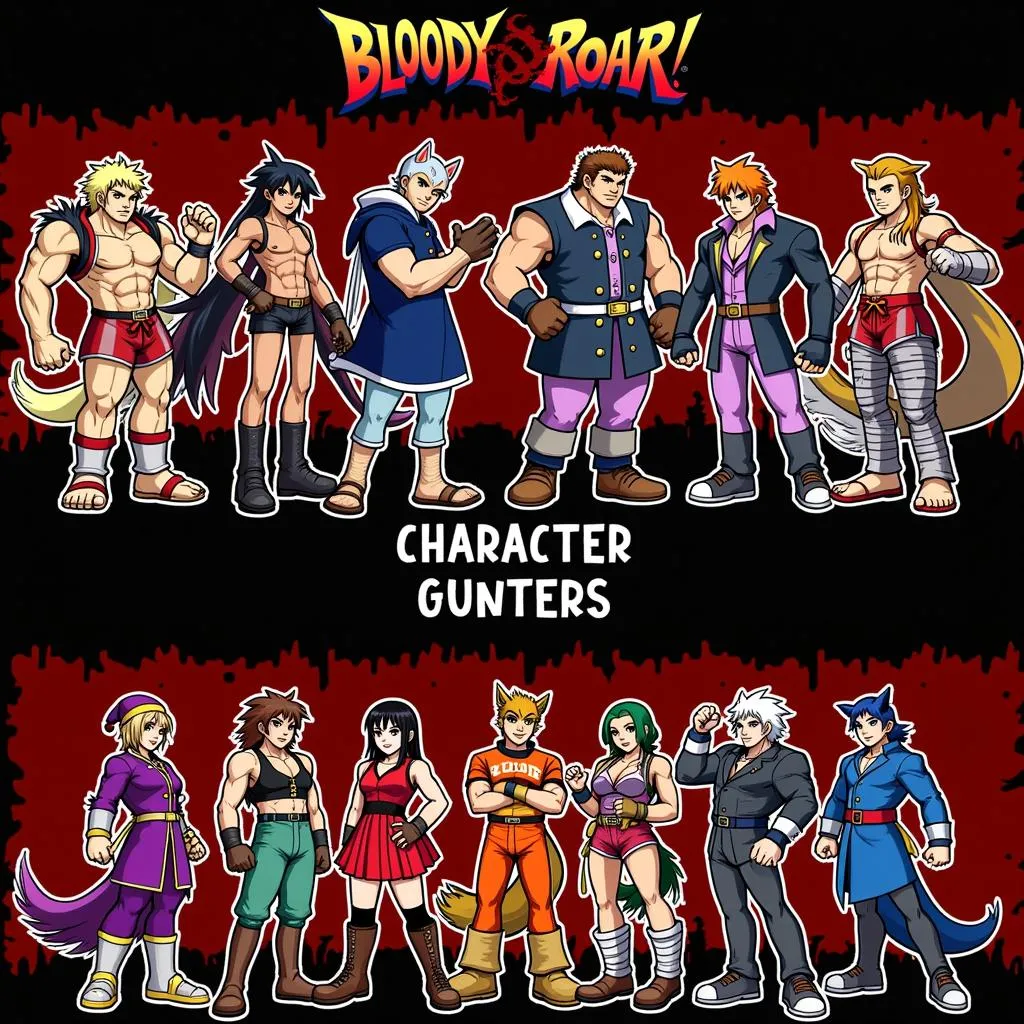 Bloody Roar 2: Màn hình chọn nhân vật đa dạng