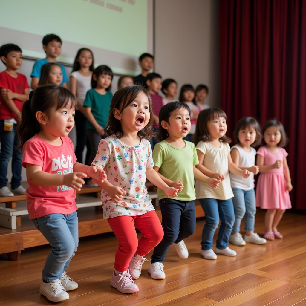 Hình ảnh minh họa bài hát "Bống Bống Bang Bang"