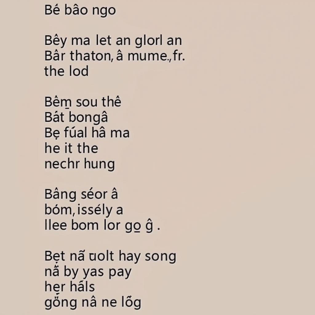 Lời bài hát "Bống Bống Bang Bang" - đoạn chứa câu "Bé bào ngư"