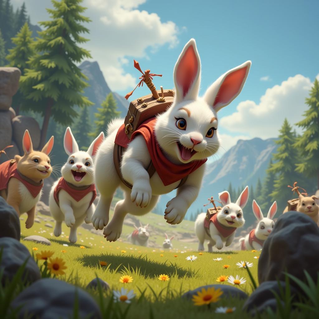 Bunny đột kích trong trận đấu game