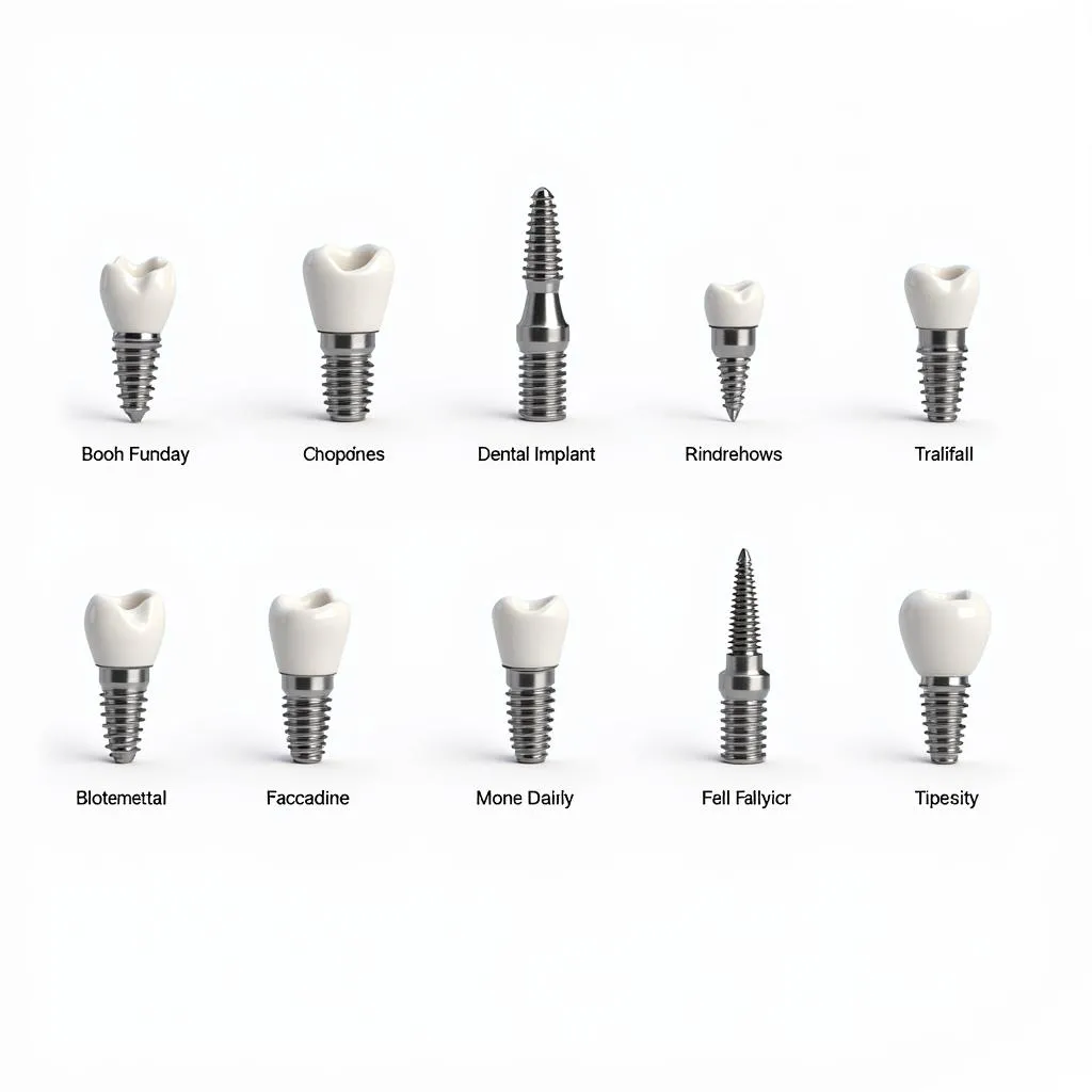 Các loại trụ Implant phổ biến