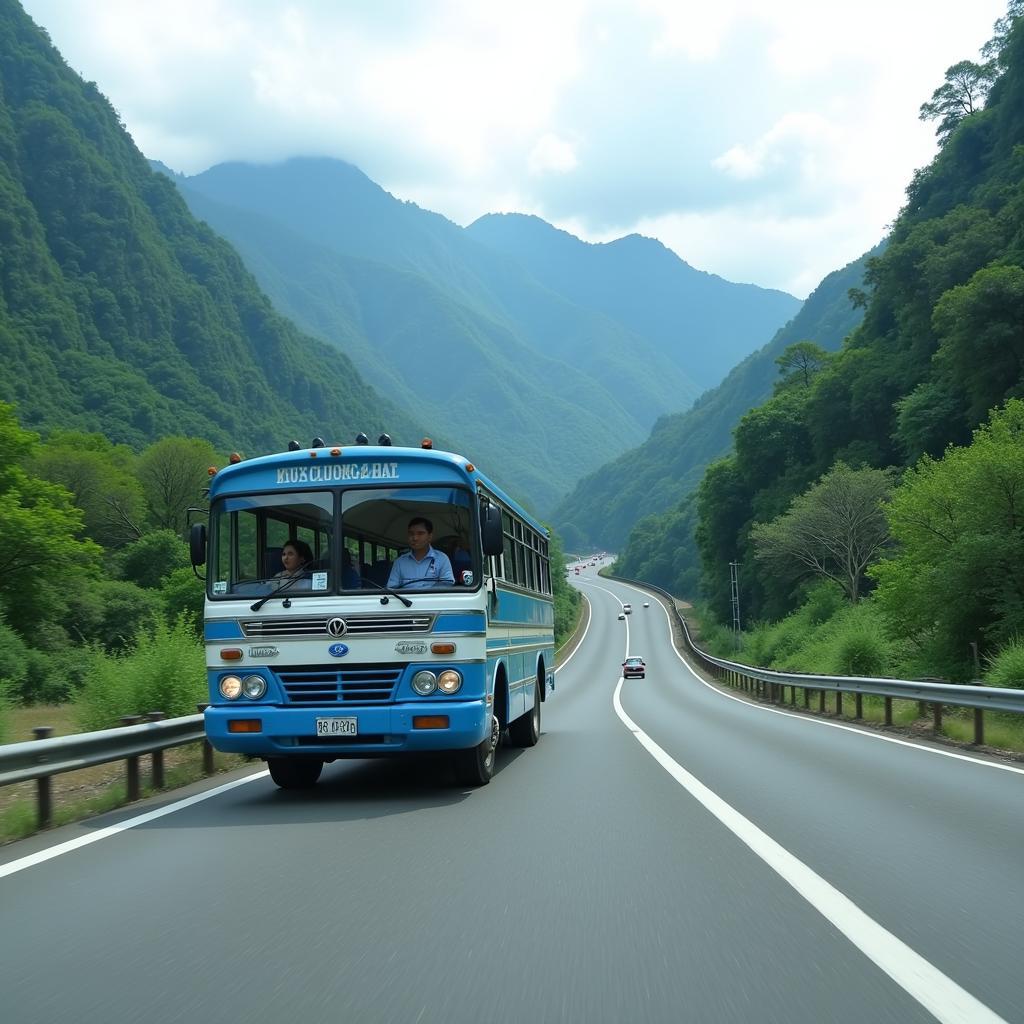 Chuyến xe bus từ Cao Bằng lên Hà Nội