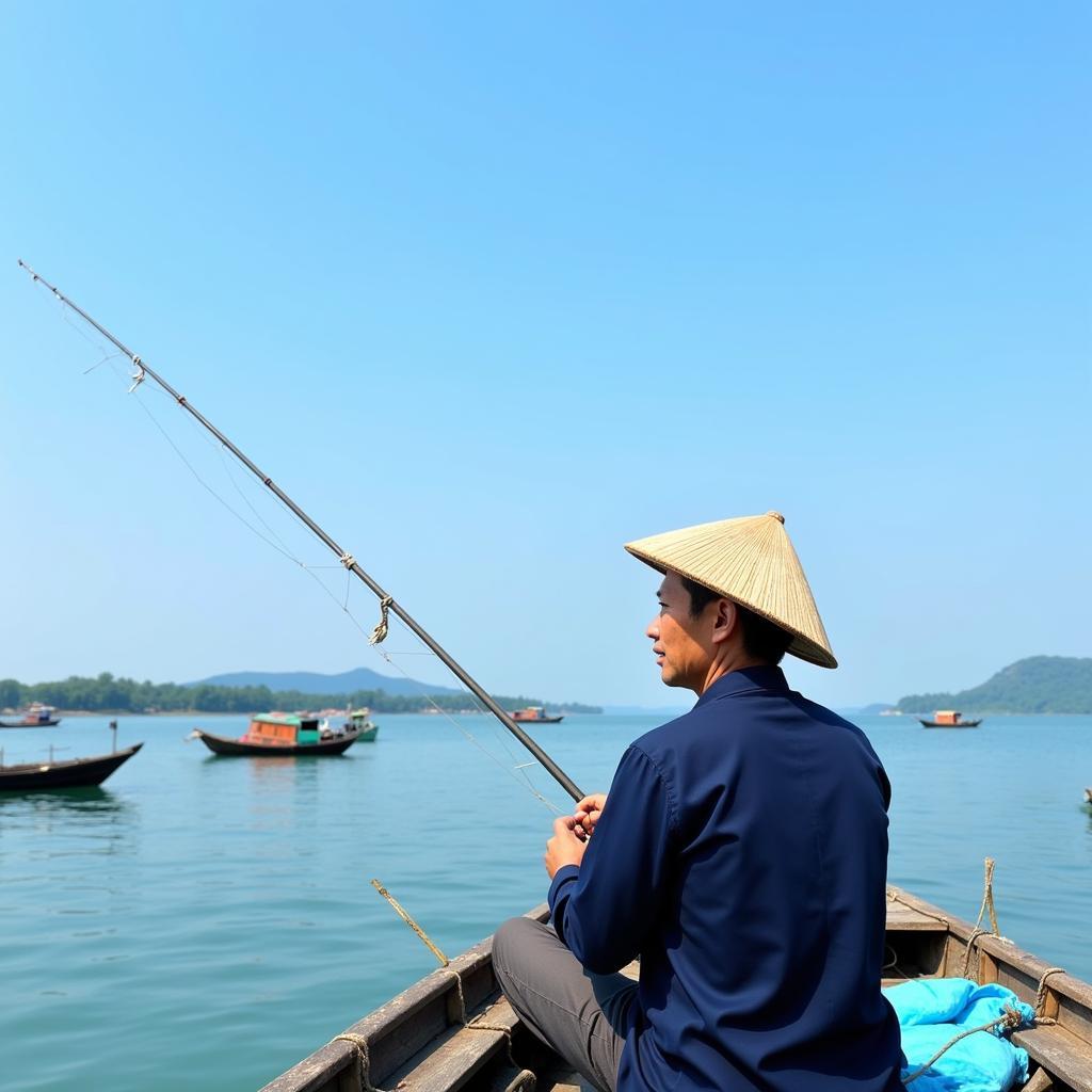 Câu cá đổi băng chai nhựa - Tran Van Giang