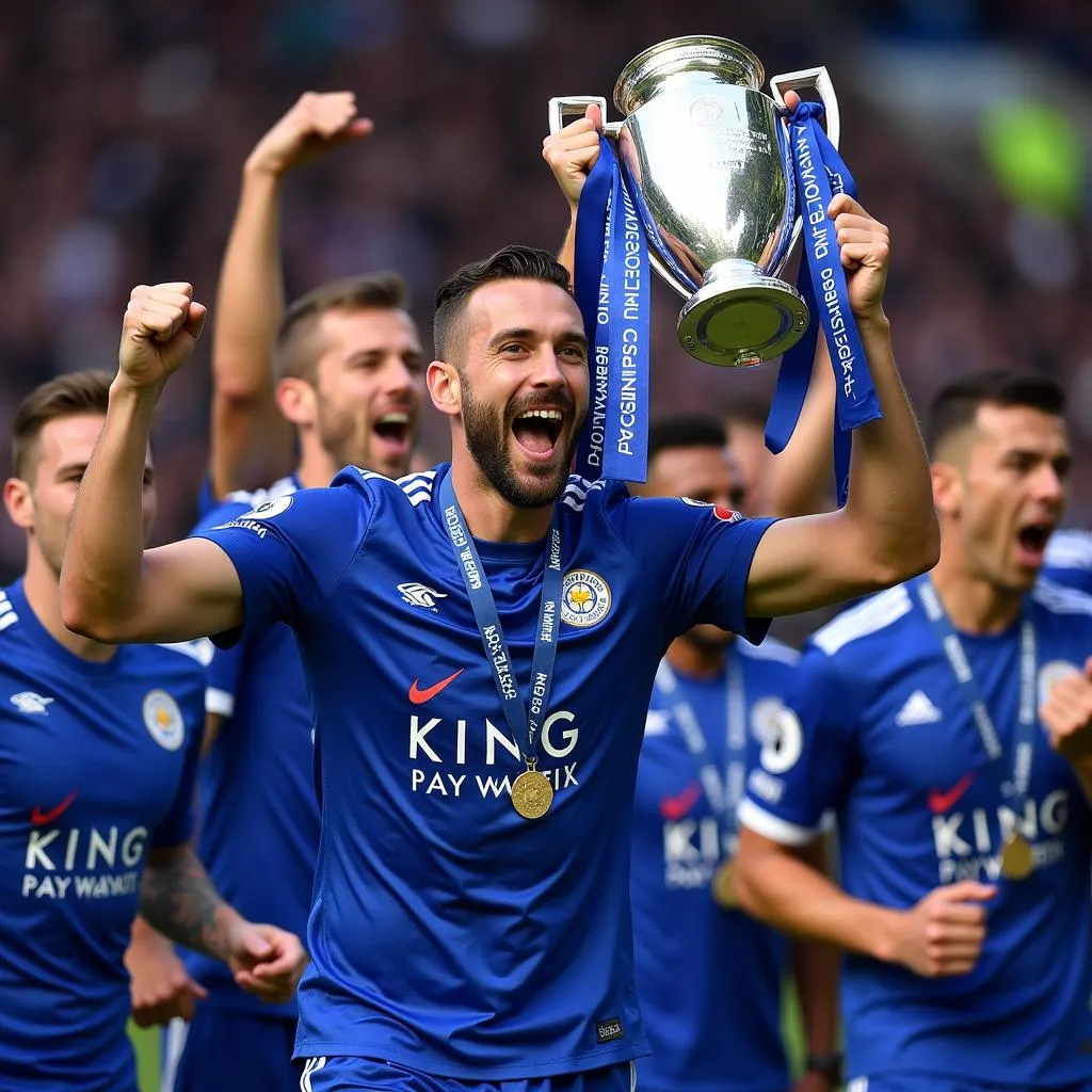 Cổ động viên Leicester City ăn mừng chức vô địch