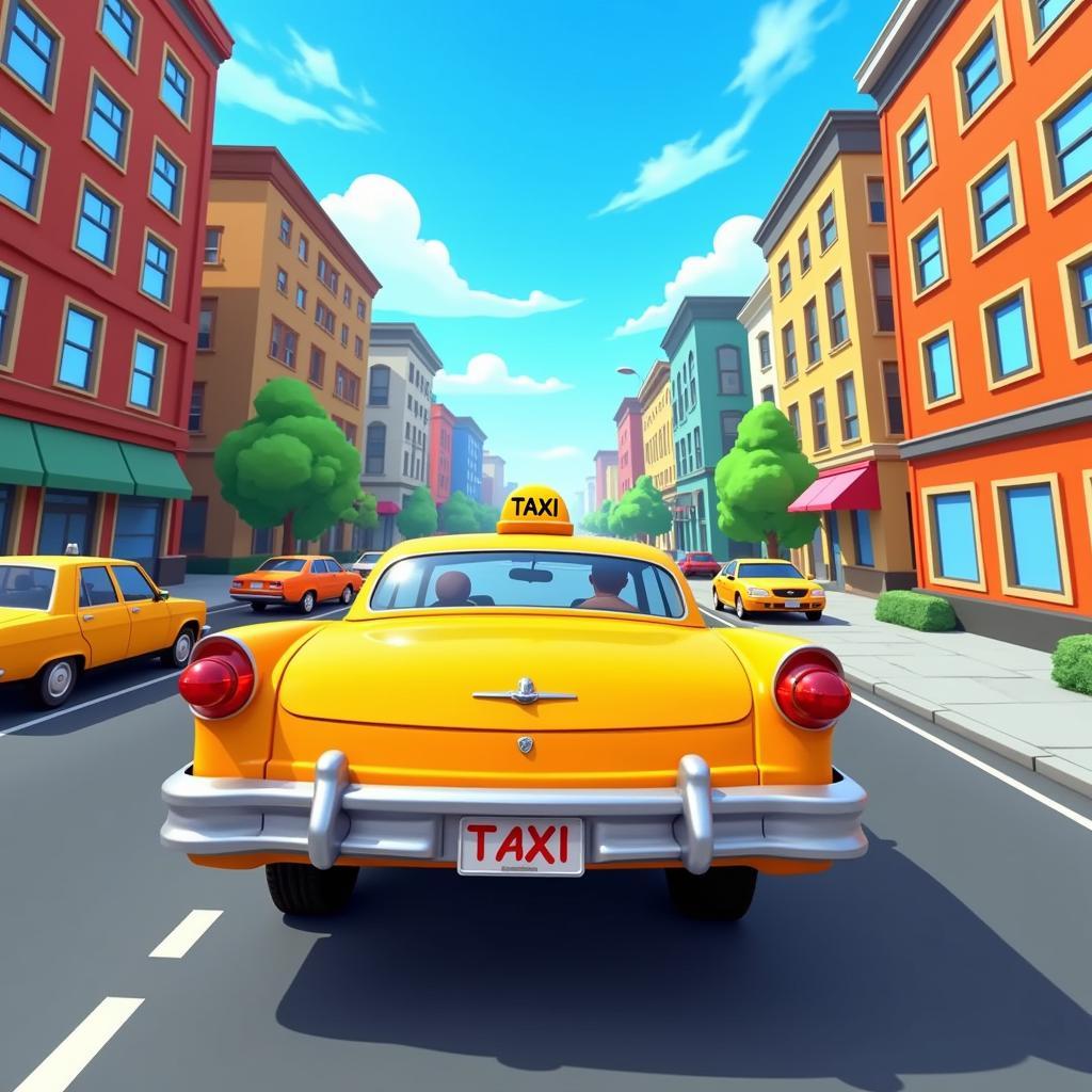 Crazy Taxi Game Mobile - Hình ảnh minh họa gameplay