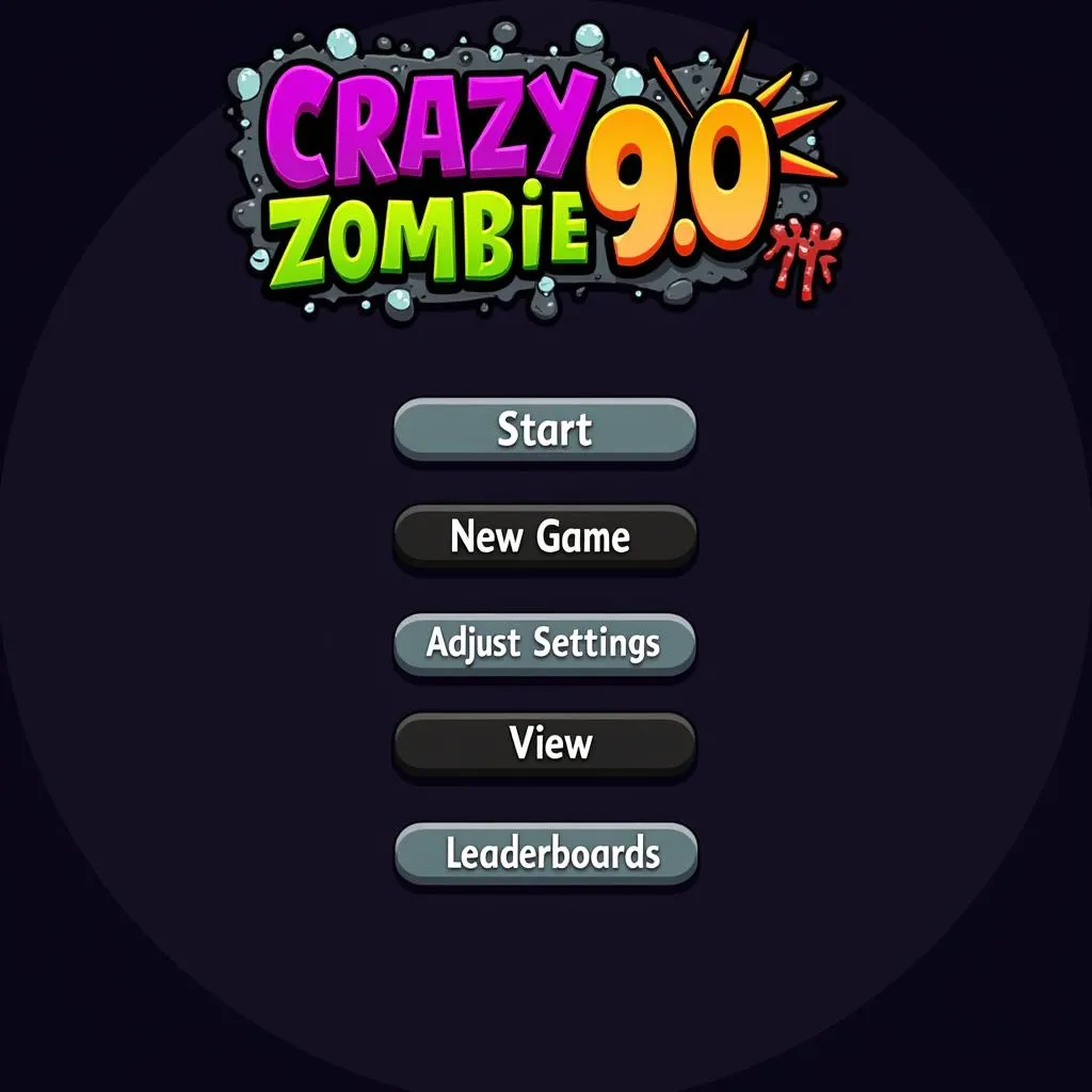 Giao diện game Crazy Zombie 9.0