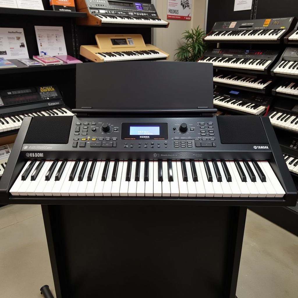 Đàn organ Yamaha PSR F51 được trưng bày tại cửa hàng PlayZone Hà Nội