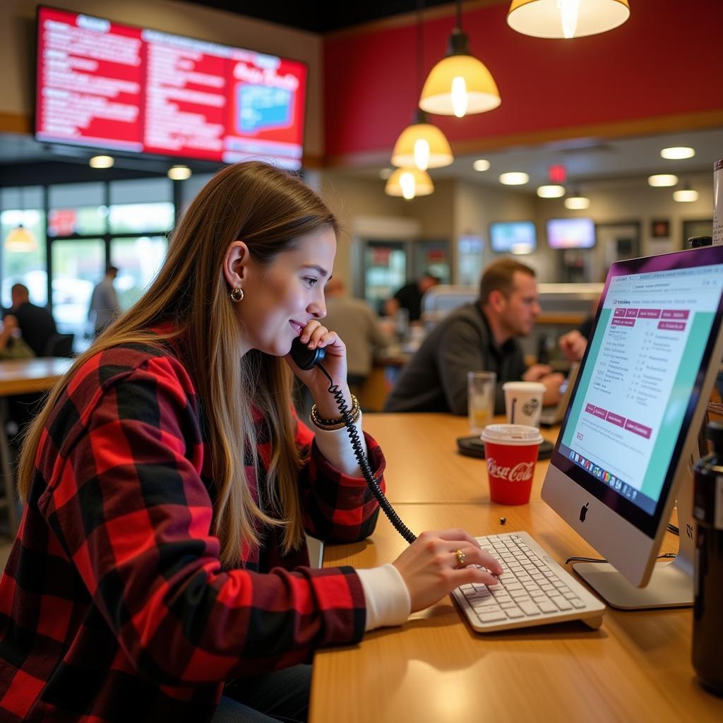 Đặt hàng Lotteria qua điện thoại 