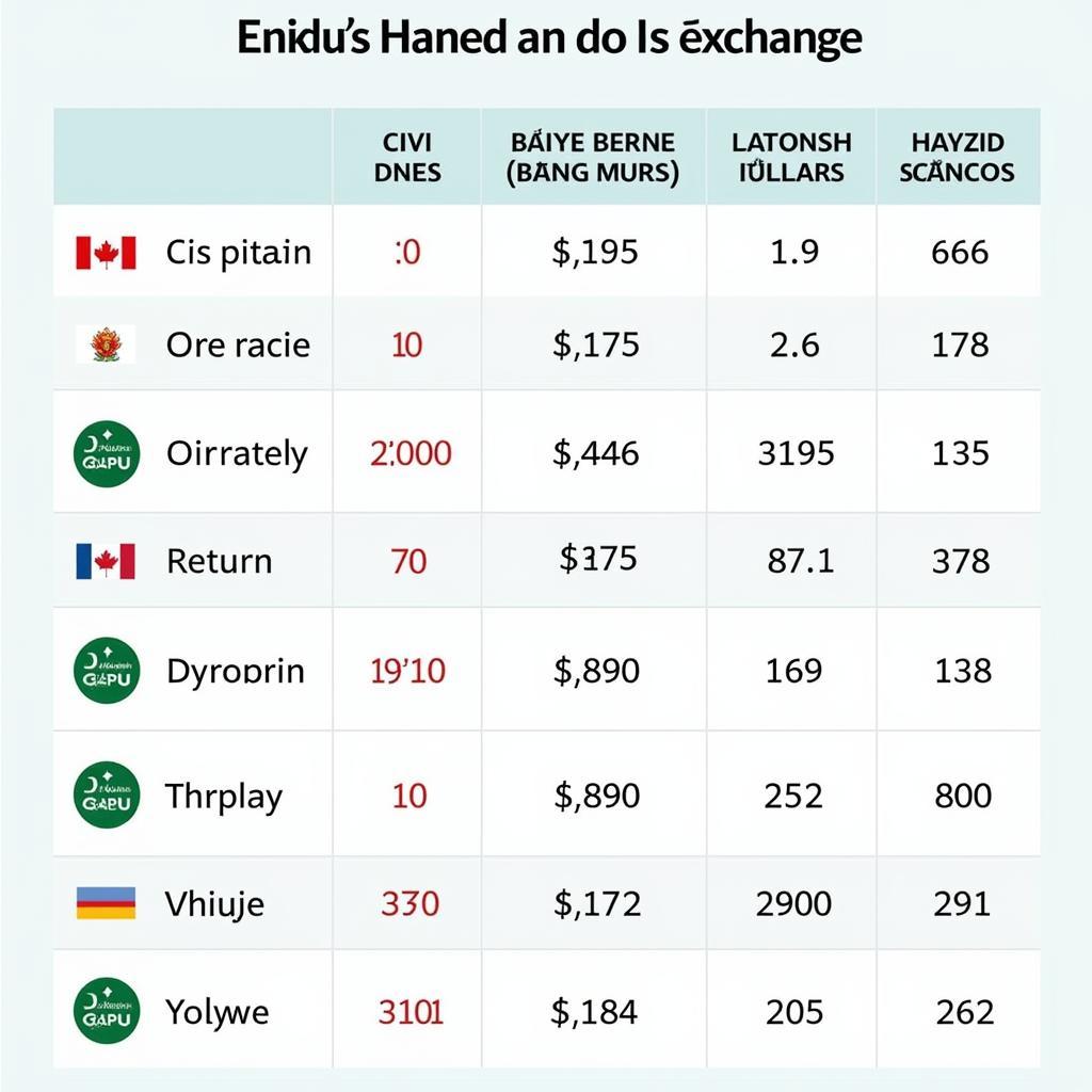 Bảng giá đổi tiền Canada sang Việt Nam