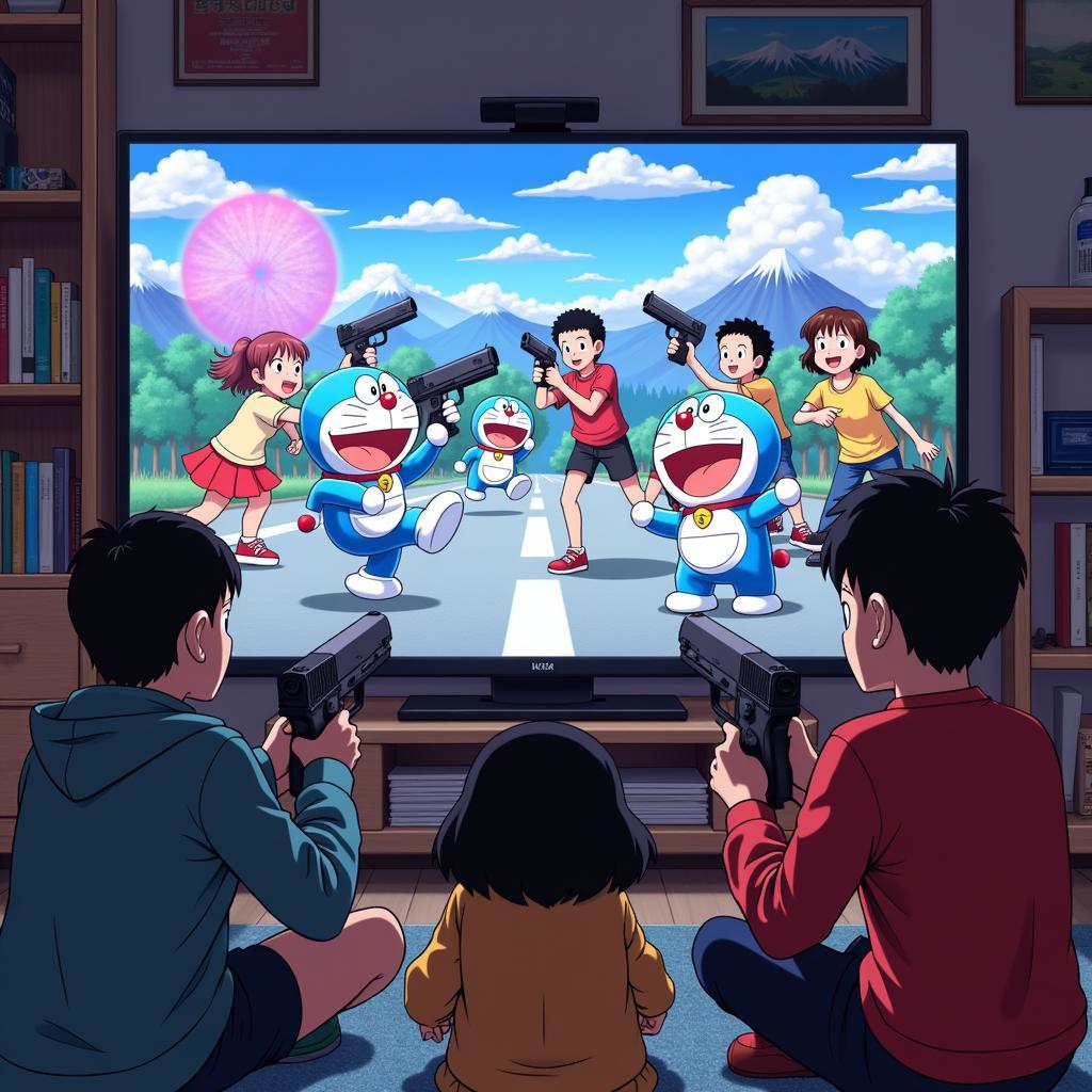 Hình ảnh minh họa cho game doremon và nobita bắn súng