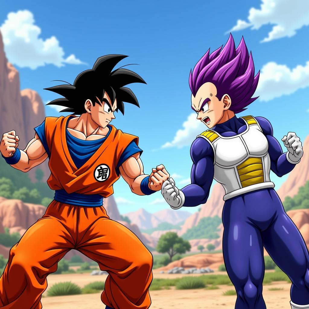 Game đối kháng Dragon Ball: Songoku và Vegeta