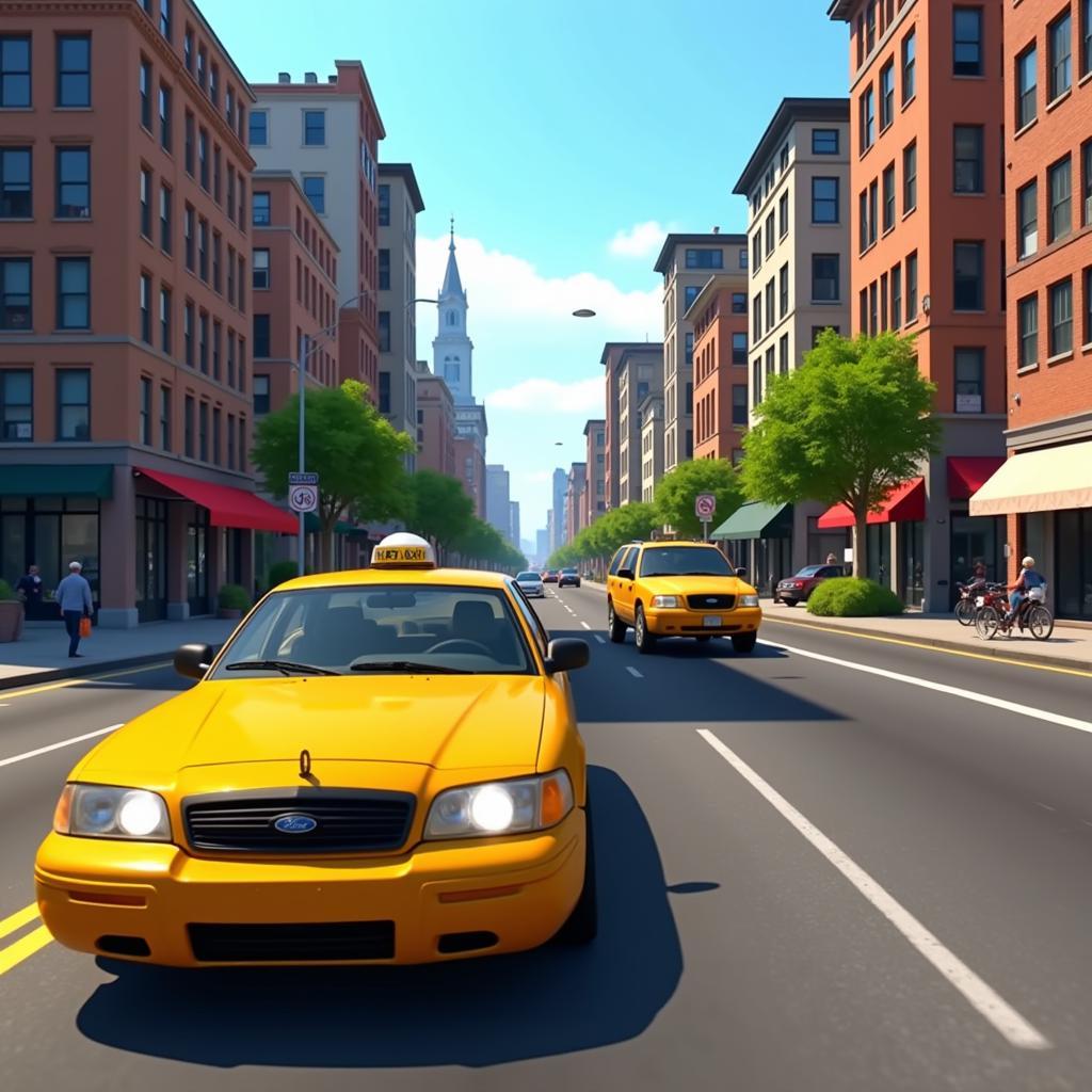 Game tai xe taxi tren dien thoai - Hình ảnh minh họa game tai xe taxi trên điện thoại