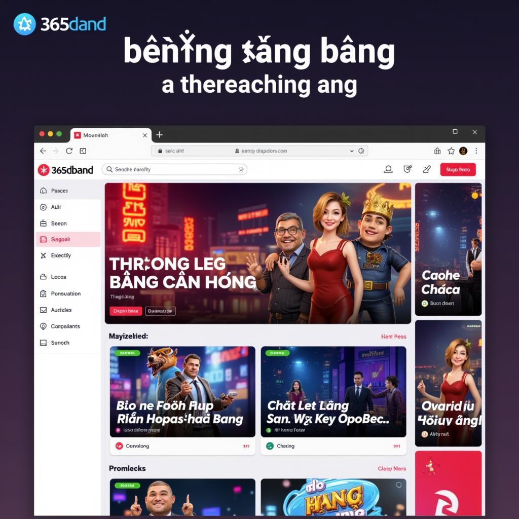 Giao diện 365daband Bống Bống Bang Bang: Thân thiện và trực quan