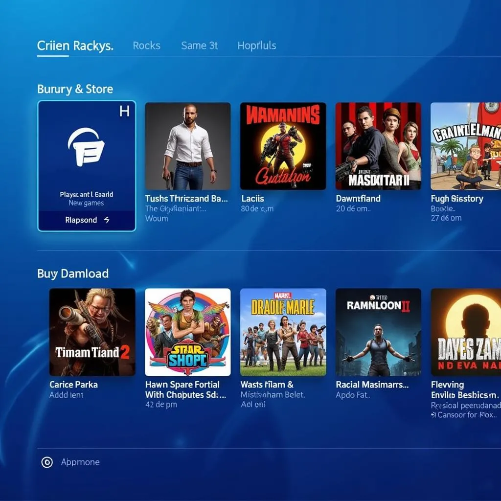 Giao diện PlayStation Store