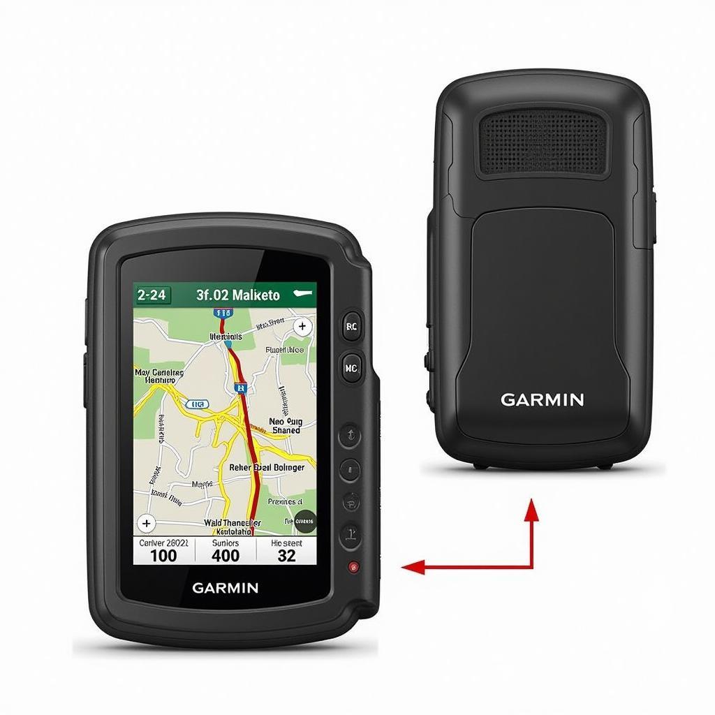 GPS Garmin eTrex 10 hiển thị bản đồ