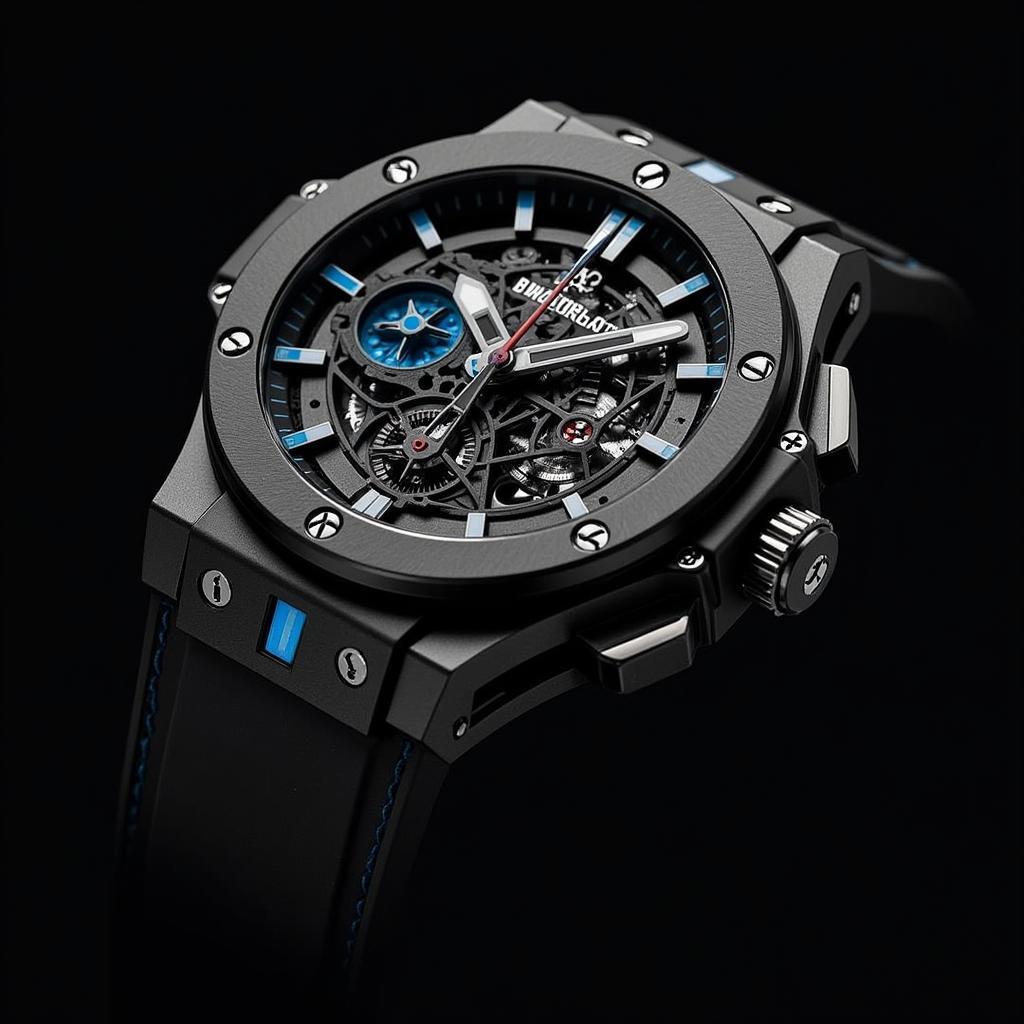 Hublot Big Bang Sang Bleu All Black Thiết Kế: Nét Đẹp Của Sự Cân Bằng