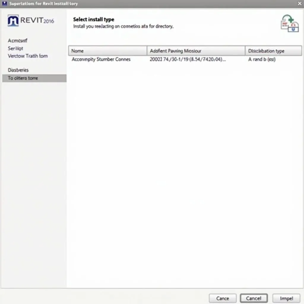 Revit 2016 installation interface