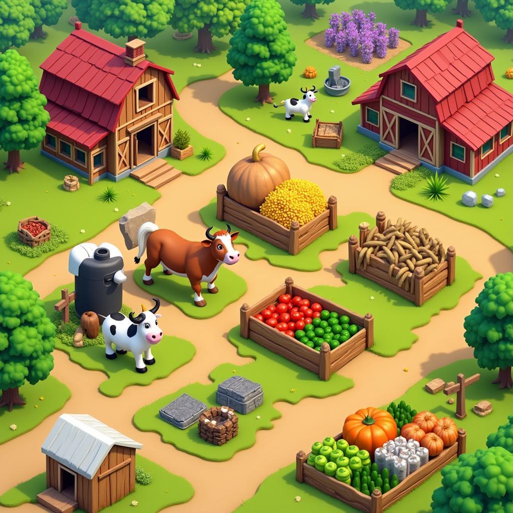 Hướng dẫn chơi Hay Day - Trồng trọt và chăn nuôi