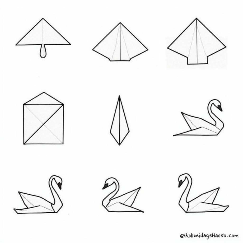 Hướng dẫn cách gấp con thiên nga origami đẹp