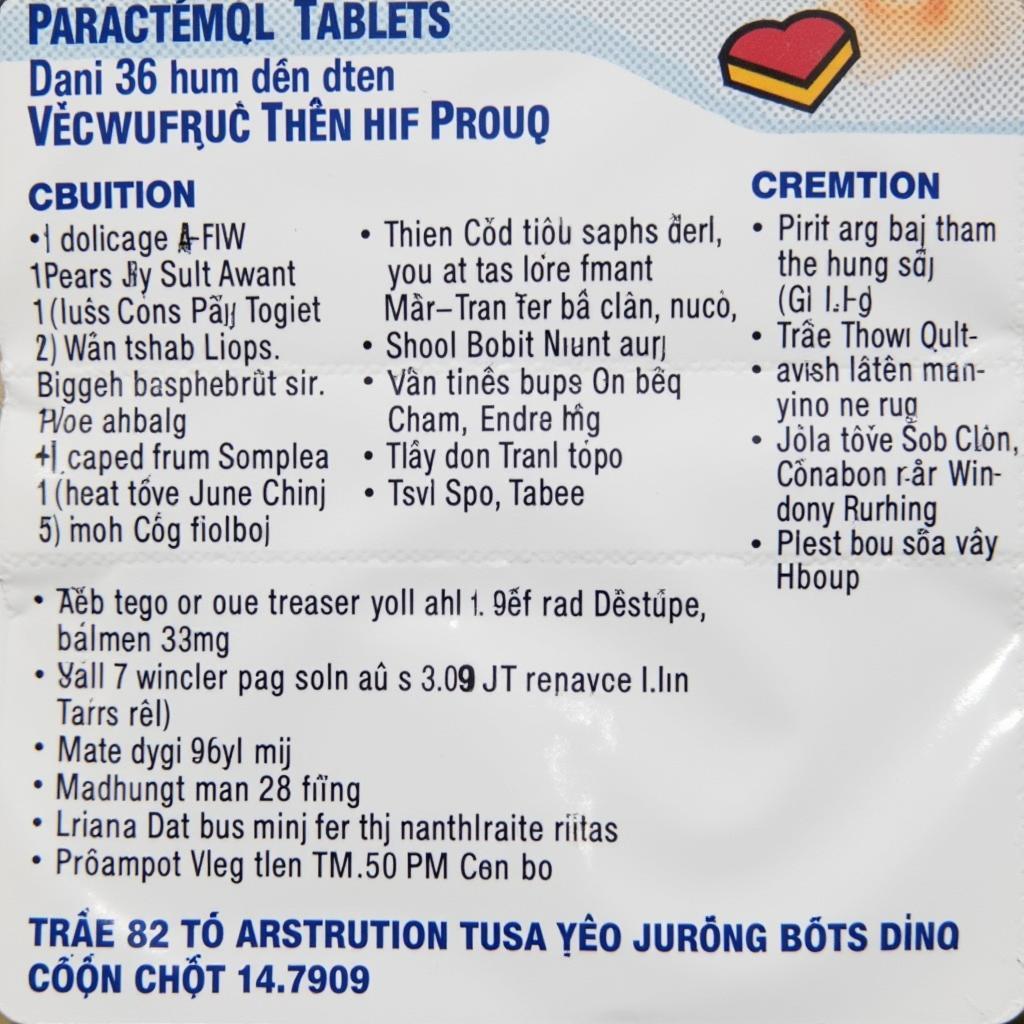 Hướng dẫn sử dụng thuốc Paracetamol