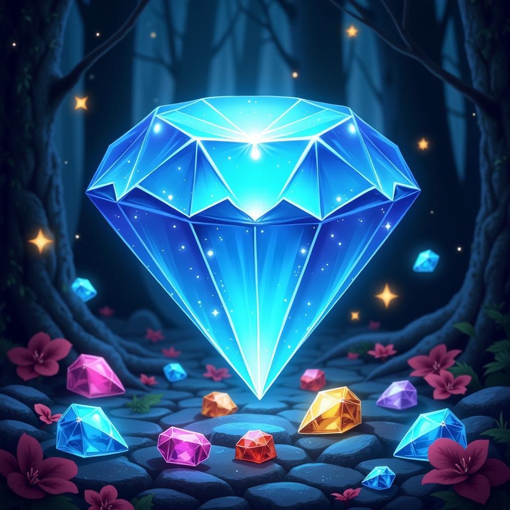 Hình ảnh viên kim cương huyền bí trong game Diamond Quest