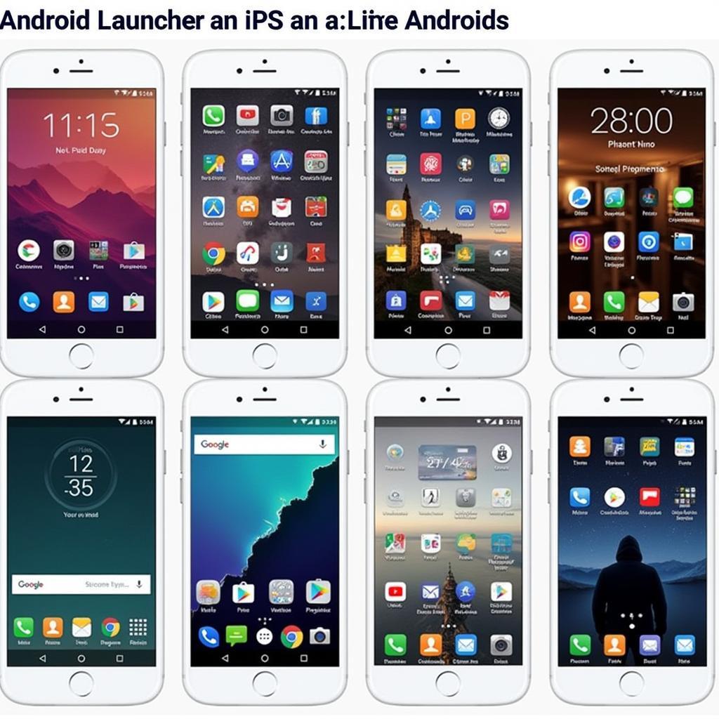 Giao diện launcher Android giống iOS