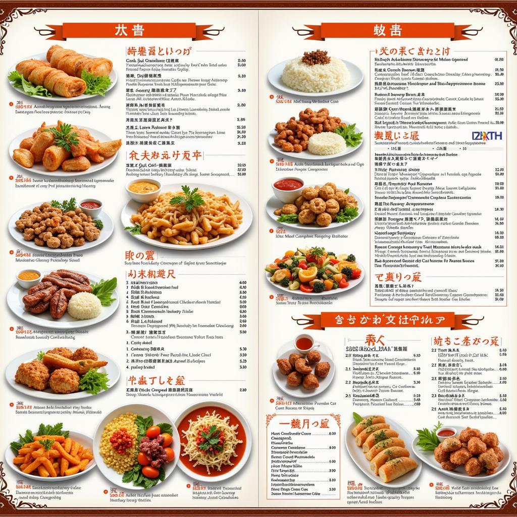 Menu phong phú, hấp dẫn tại Bang Bang Restaurant