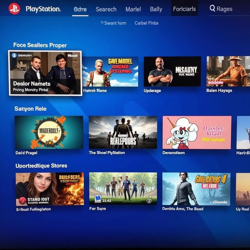 Giao diện PlayStation Store