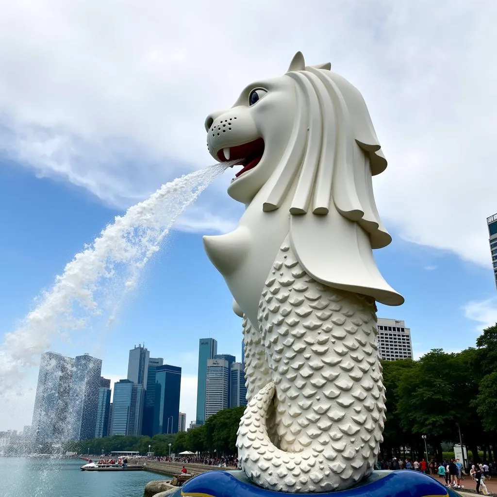 Tượng Sư Tử Biển Merlion - Biểu Tượng Du Lịch Singapore