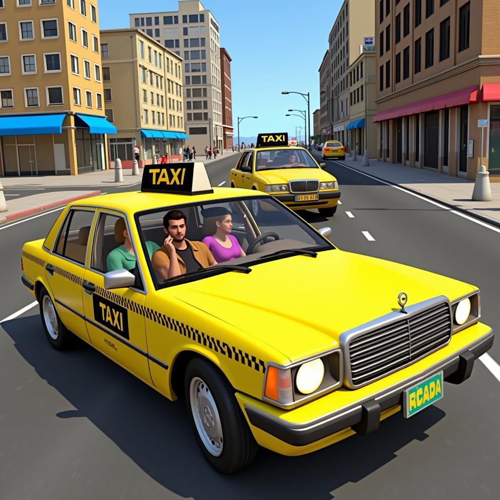 Taxi Driver 3D Game - Hình ảnh minh họa gameplay