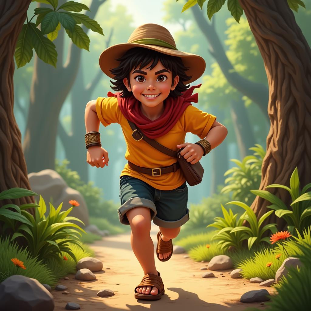 Nhân vật đang chơi Temple Run