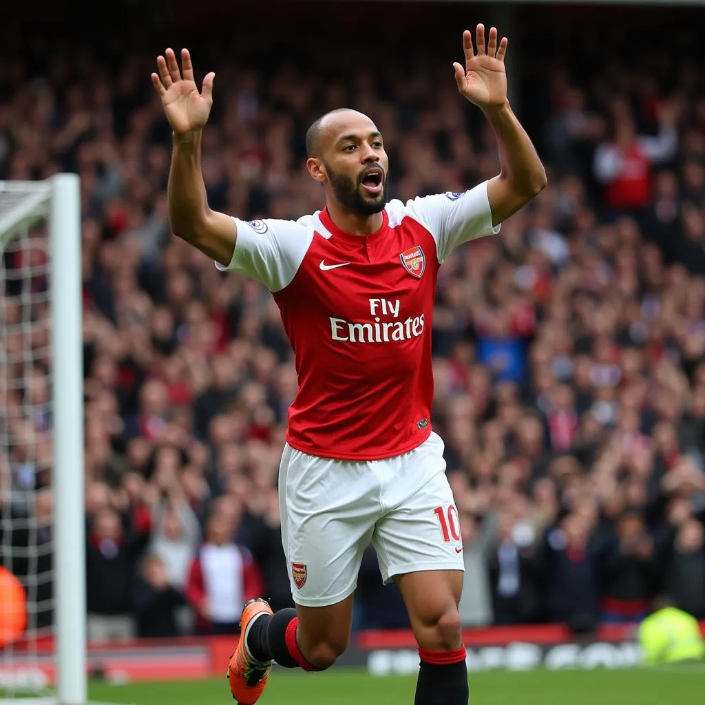 Thierry Henry ghi bàn cho Arsenal