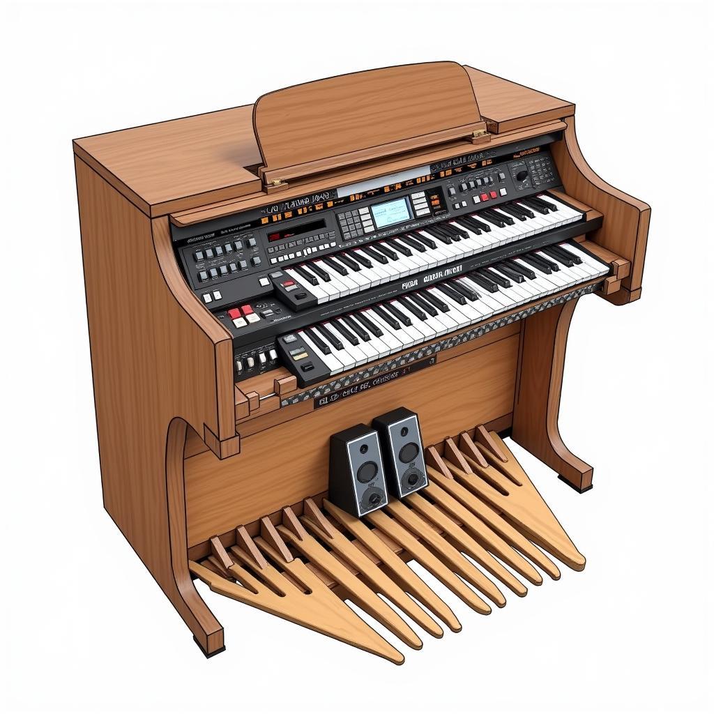 Cấu tạo của đàn organ Yamaha E423