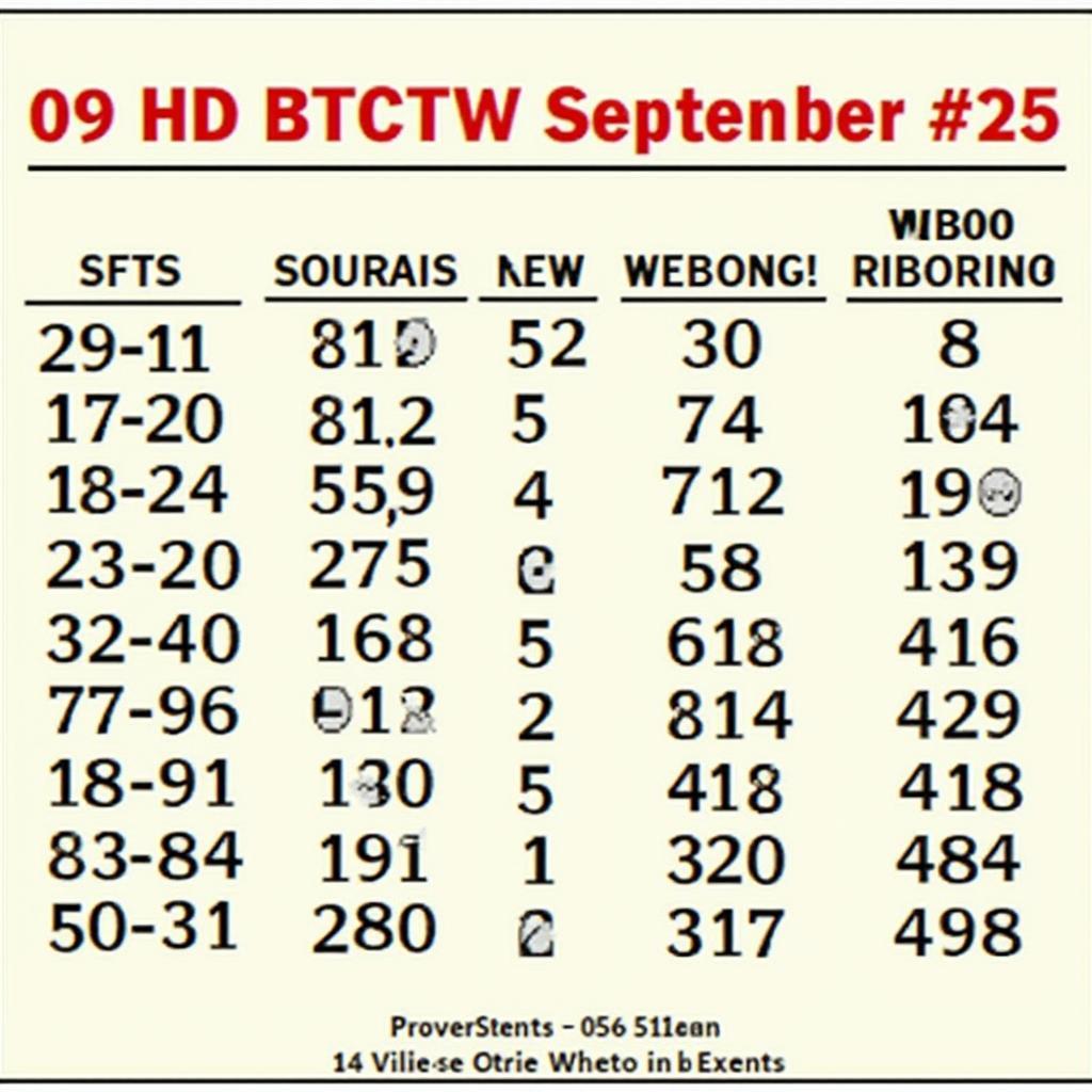 Kết quả xổ số 09 HD BTCTW ngày 26/9/2007