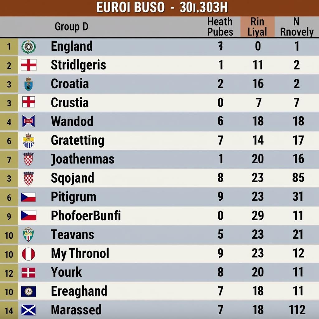 Bảng D Euro 2020 - Anh, Croatia, Cộng hòa Séc, Scotland