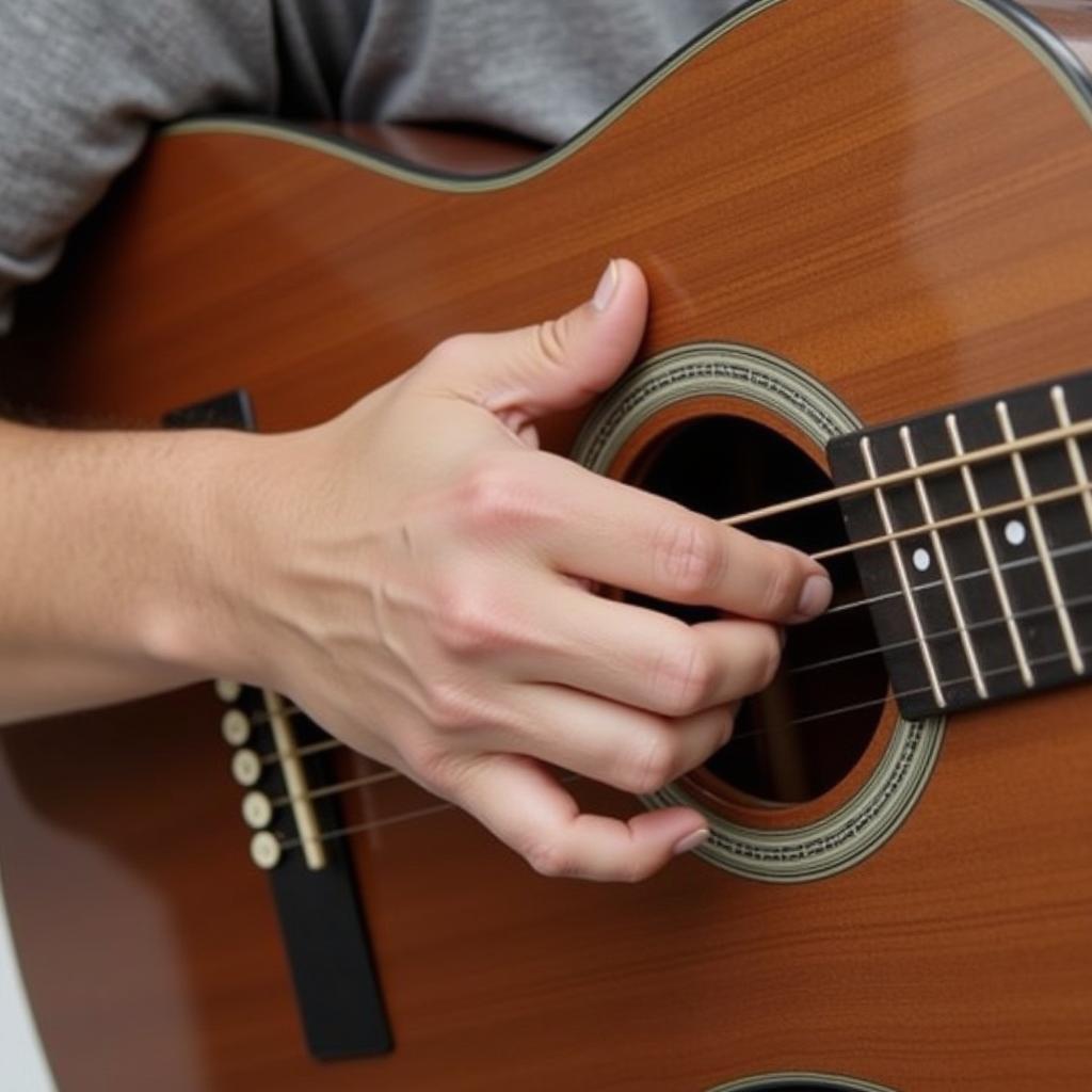 Cách chơi bang hợp âm D trên guitar