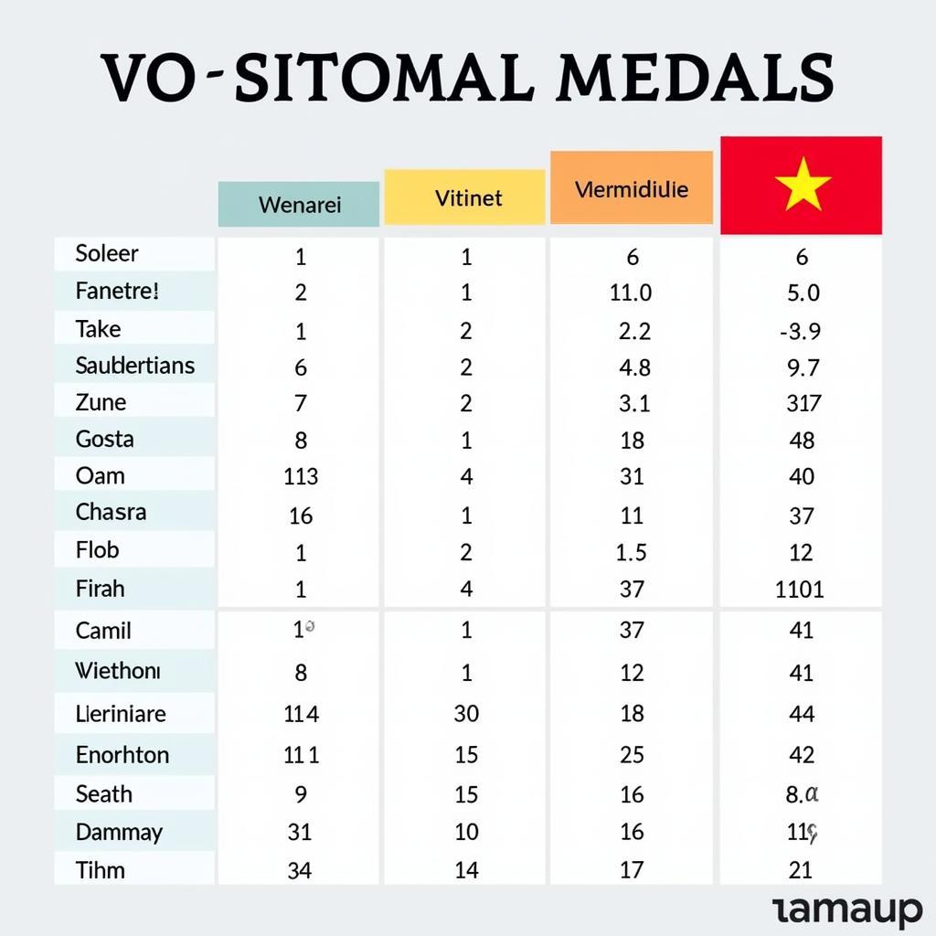 Bảng tổng sát huy chương ASIAD