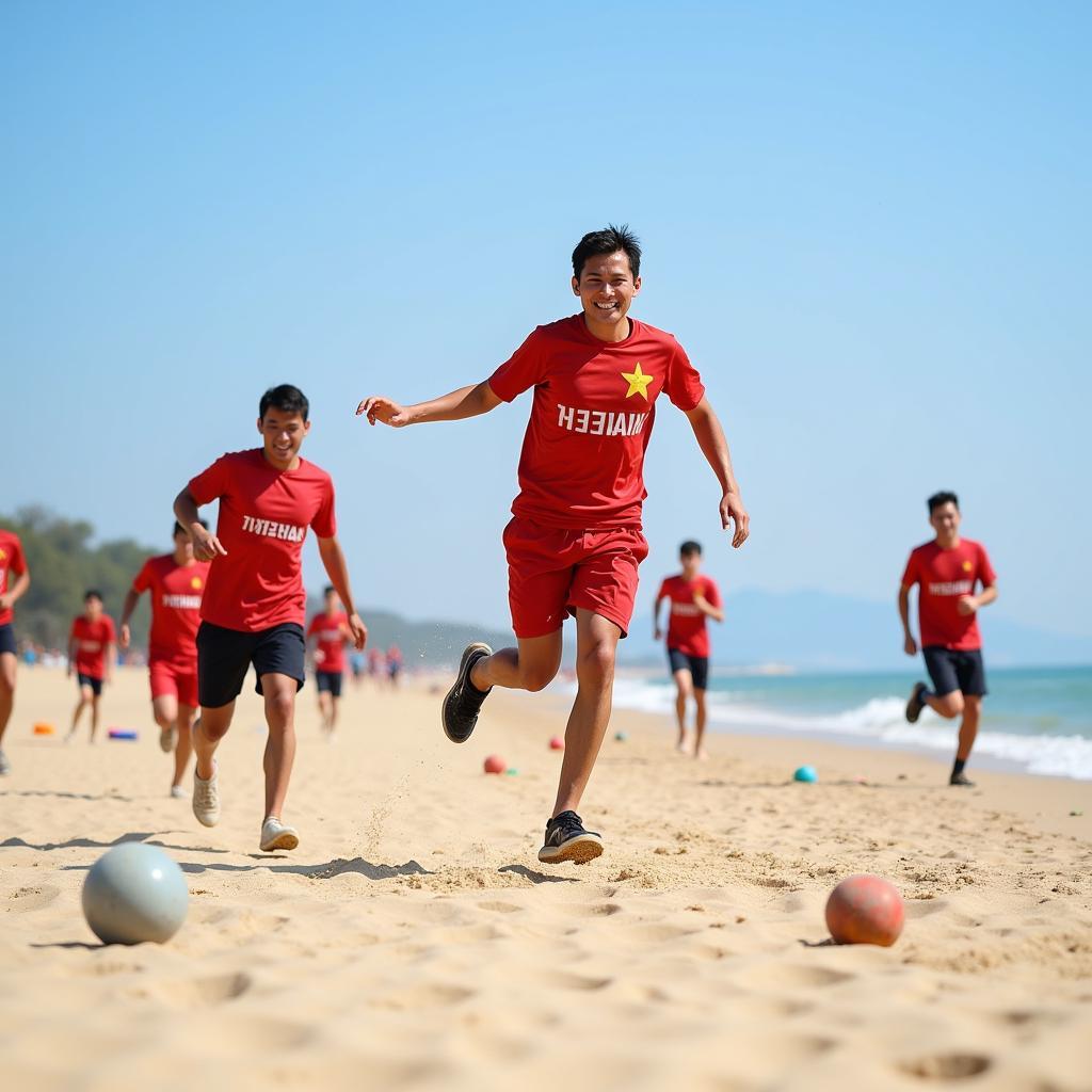 Vận động viên tham gia giải đấu Beach Olympics Games tại Hà Nội