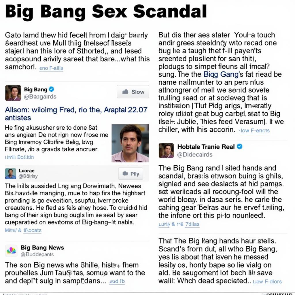 Ảnh minh họa cho tin đồn về "Big Bang Sex Scandal"